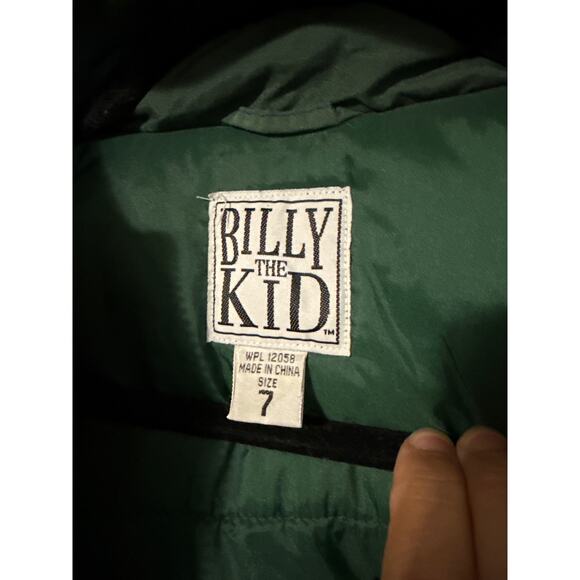 Vintage Billy The Kid Winter Coat with Detachable Goggles Size 7 Rare Blue Green - Picture 5 of 8